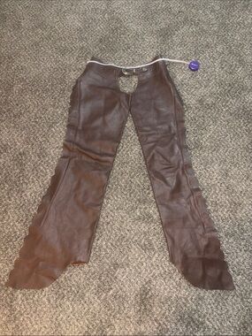 Brown Leather Western Chaps